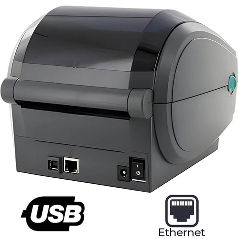 Zebra GK420T Direct Thermal Label Printer Bundle - Includes USB-B Cable and Cleaning Cloth - Monochrome, Ethernet Connectivity, Renewed