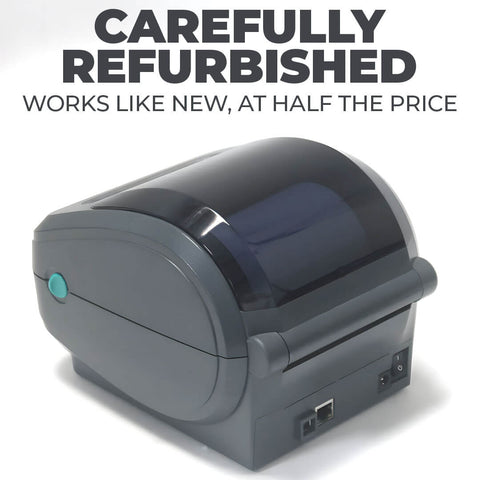 Zebra GK420T Direct Thermal Label Printer Bundle - Includes USB-B Cable and Cleaning Cloth - Monochrome, Ethernet Connectivity, Renewed