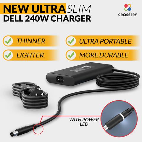 Ultra-Slim 240W Laptop Charger for Dell