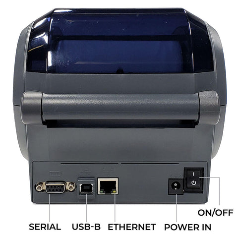 Zebra Label Printer GX420T Direct Thermal Desktop Printer Bundle, GX42-102510-150, with USB-A Cable and Microfiber Cloth, Renewed