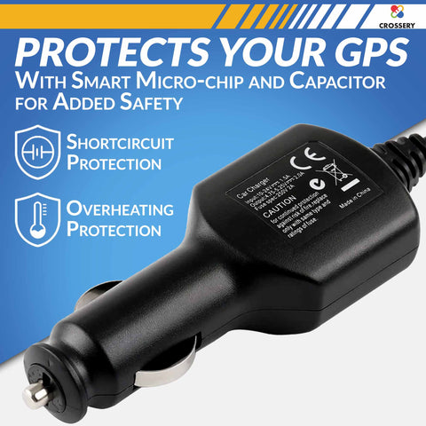 Car Charger Power Cord for Garmin Nuvi GPS, Mini-USB (Without Traffic)