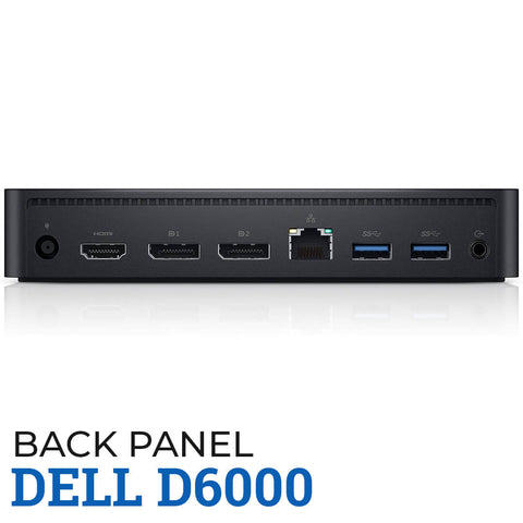 Dell D6000 Docking Station Bundle - HDMI Cable, 130W Power Adapter, USB Printer Cable & Microfiber Cloth (Renewed)